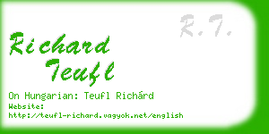 richard teufl business card